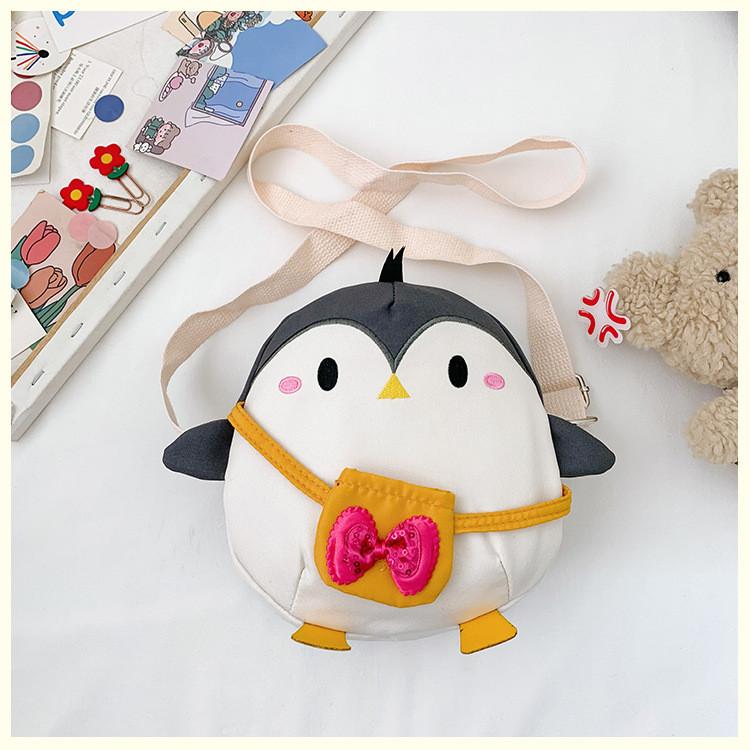 Husky Cute Penguinturtle Dolphin Cartoon Animal Shaped Children Bag Canvas