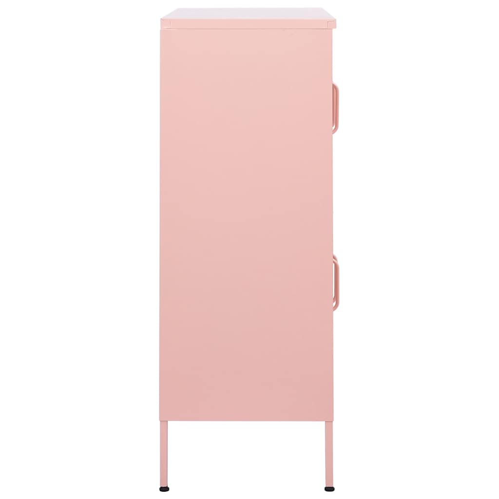 vidaXL Lagerschrank Rosa 80x35x101,5 Cm Stahl