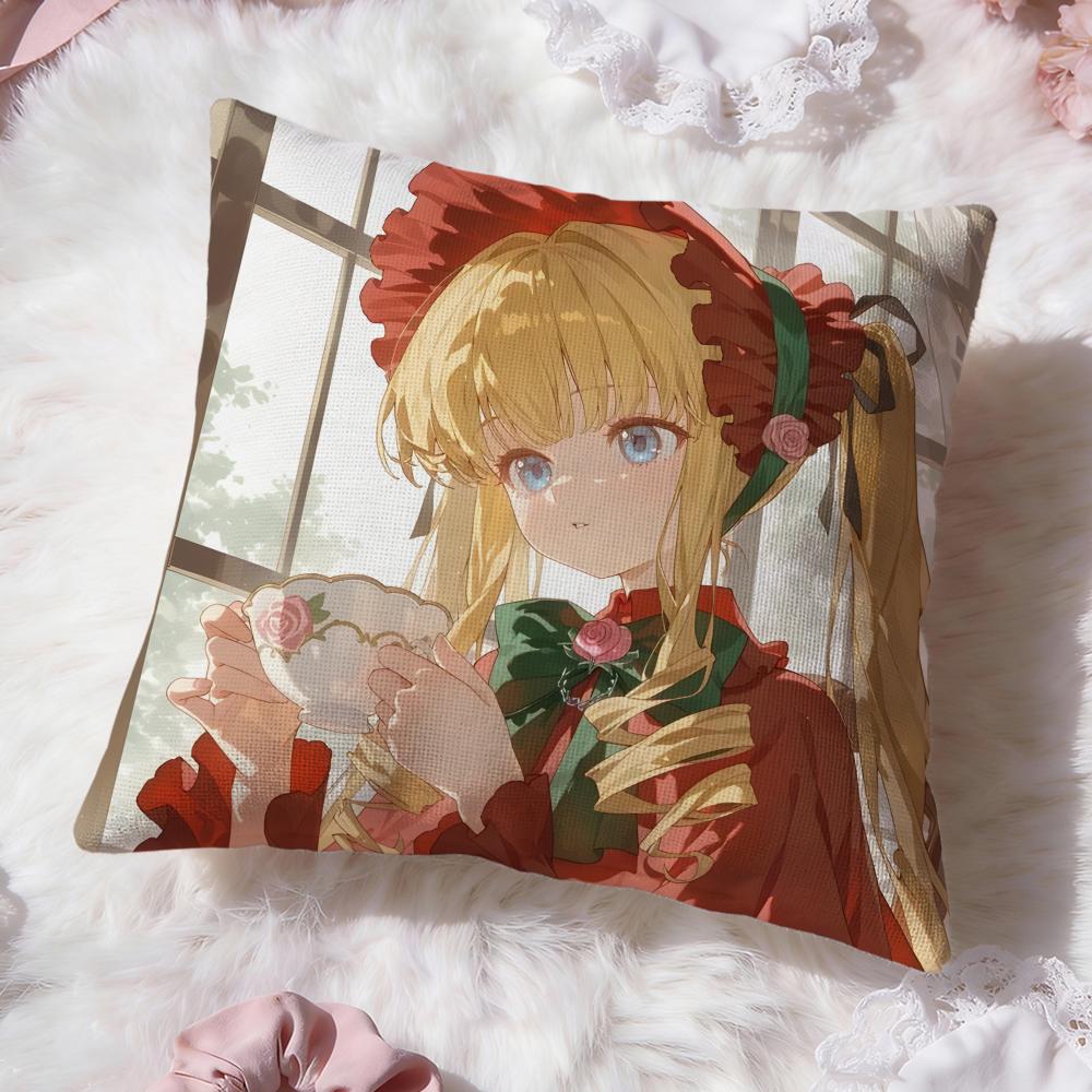 classic anime r-Rozen Maiden Cushion Cover Premium Comfort Reversible Pillow Cove -Two in One Design for Any Room & Car Interior