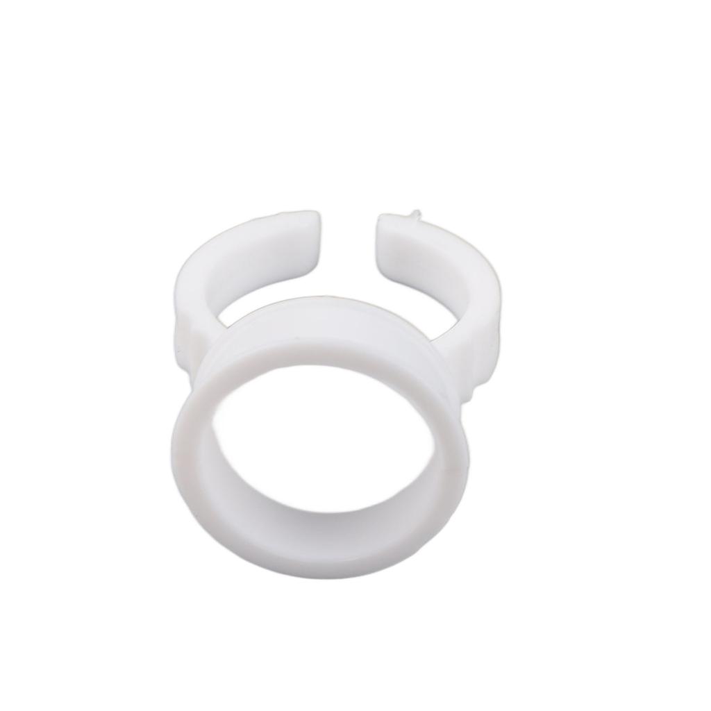 100pcs Disposable Glue Ring Pallet Holder for Eyelash Extension White Plastic Glue Pallet Tatto