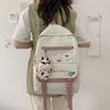 Schoolbag Junior High School Student Schoolbag Female Harajuku Ulzzang High School College Student Contrasting Color Backpack Ins Wind Girl Backpack 