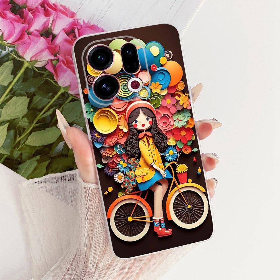 Clear For Oppo Find X9 Case Cover Cute Cat Fashion Butterfly Luxury Painted Soft Casing For Oppo CPH2797 PLJ110