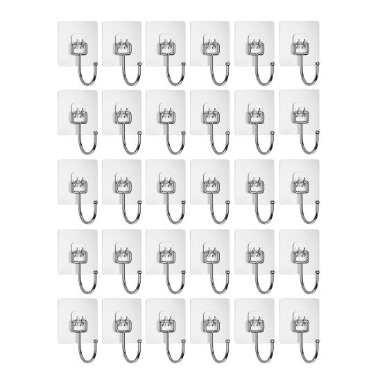 Velké lepicí háčky Yousheng pro velké zatížení Vodotěsné Beze stop Snadná instalace Úložné háčky otočné o 180 stupňů Organizéry na náčiní