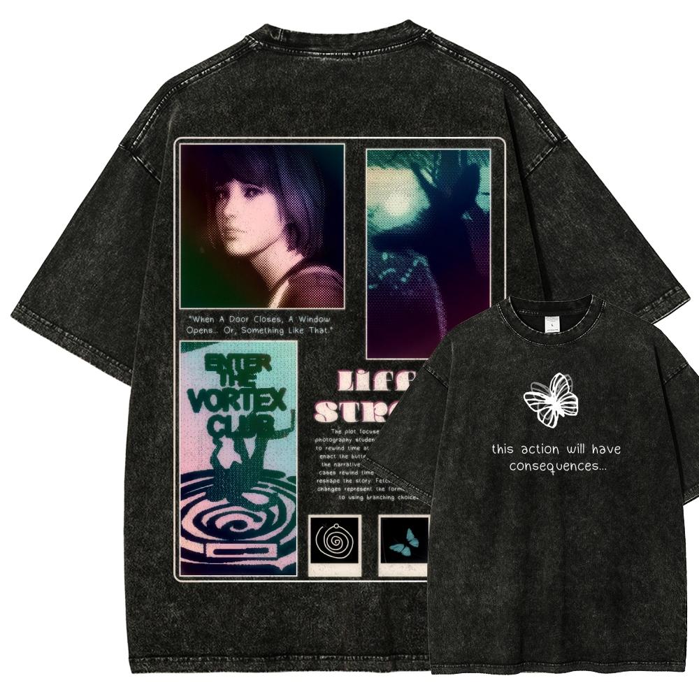 Life Is Strange Anime Lover Washed Tshirt Year round clothing NewModel personality Clothes Plus Size Unisex high quality soft S