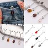 Adjustable Waistband Clip For Pants Skirts Dresses With Crystal Y Design Zinc Alloy Fastener Easy Installation
