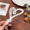 Shaped Heart Trendy Hair Claw Clip In Floral Acrylic For Stylish Hair Updos