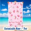 Beach Towel Custom Name Text, Quick Dry Large Towel For Beach HomeMy Melody
