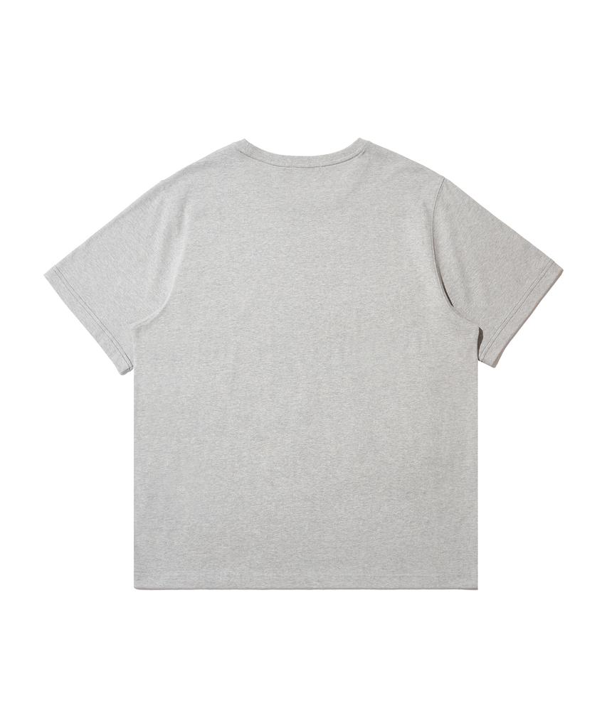 Nontaib Semi Overfit Star Graphic T-Shirt (Melange Grey)