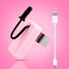 Pink Practical Ear Picking Tool Led Thumb Light Picks Supplies Removing Wax Rechargeablethree-Level Brightness Earpick Lamp