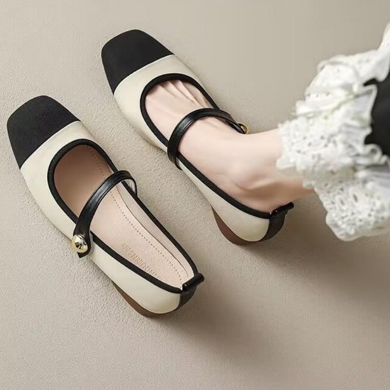 Fashion French Soft-soled Comfortable Women Shoes 2025 Autumn New Shallow-Mouth Flat-soled Small Fragrant Temperament Single Shoes Women