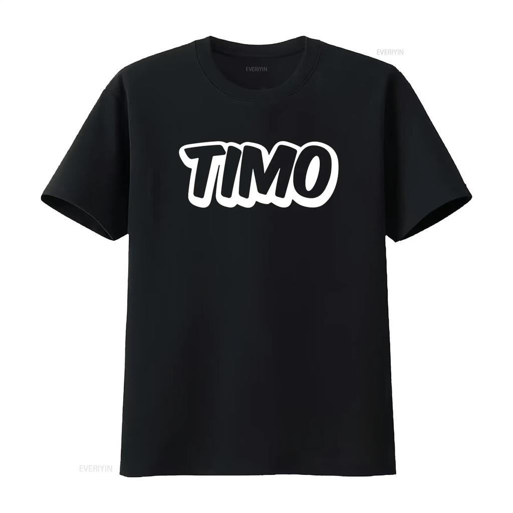 Timo Name Boy T Shirt Print Pattern Fun Design Vintage Washed Unisex Comfortable Top For Everyday Wear Versatile Streetwear