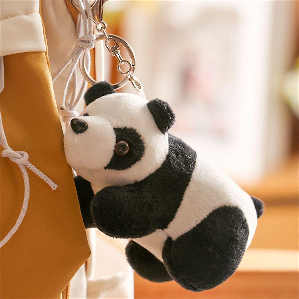 Bag Charm Cartoon Car Keychain Backpacks Key Ring Panda Keychain Plush Key Ring Plush Keychain