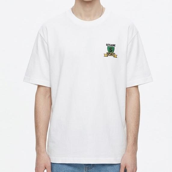 Sesame Street Crewneck Tee Unisex Vintage Print Short Sleeve M белый