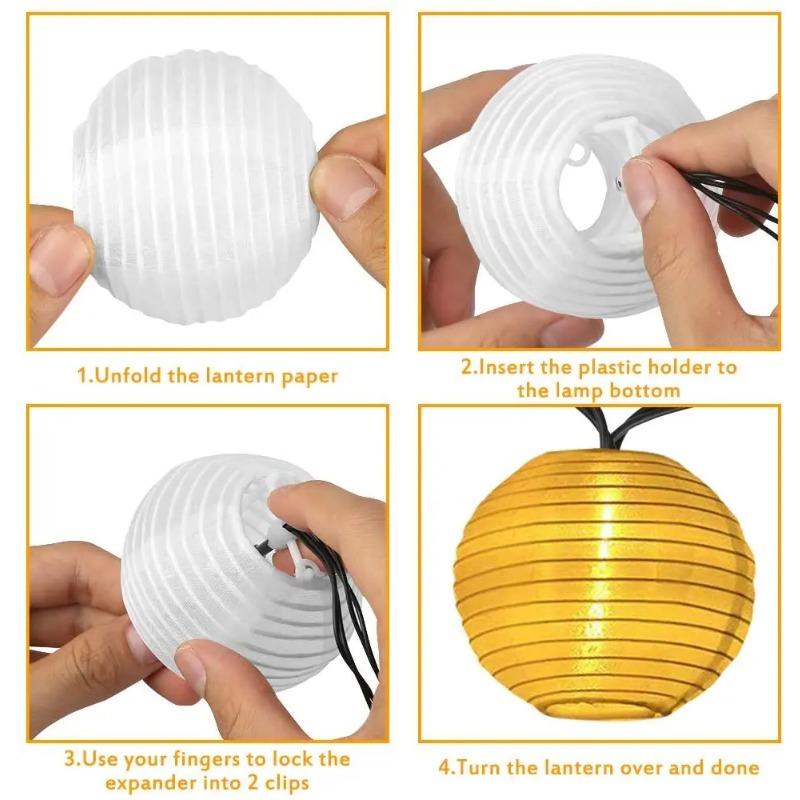 800MAH LED Waterproof Lantern Solar String Fairy Light Outdoor Solar Power Lamp Christmas Garland for Wedding Home Garden Deco