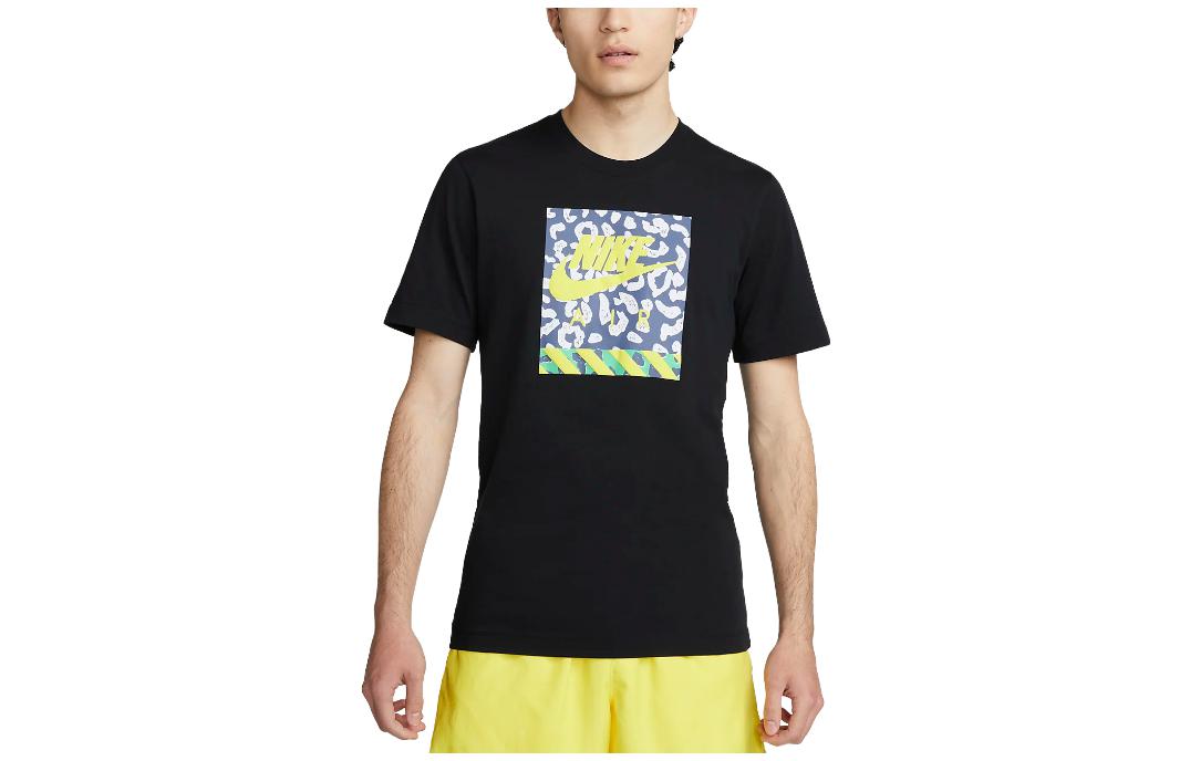 

Nike T Shirts Men s Black Crew Neck Moderate Straight Fit FB9816-010 XL