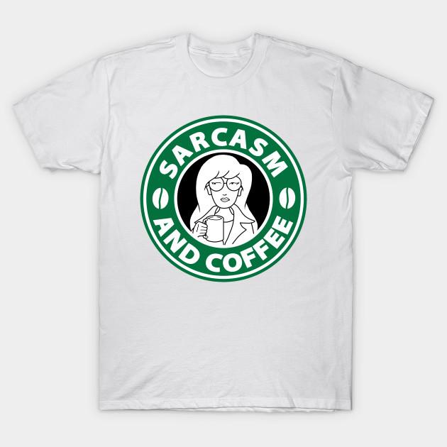 

Men Black Print T-shirt Sarcasm And Coffee No-Cut Transfer Paper Print Cotton Tshirt 3XL білий