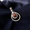 Natural Black Rhodonite Gemstone 925 Sterling Silver Jewelry Handcrafted Pendant PP-49-21