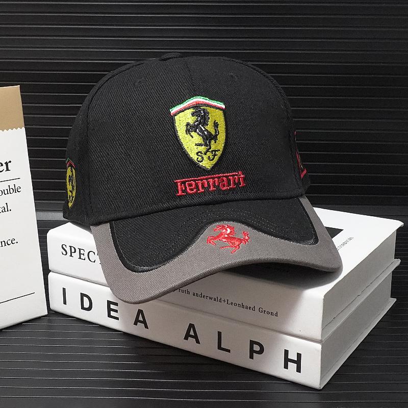 The Most Popular Baseball Hat For Ferrari Horse F1 Team High-end Fashion Men's Women's Embroidery Adjustable Casual Sports Cap JQ1