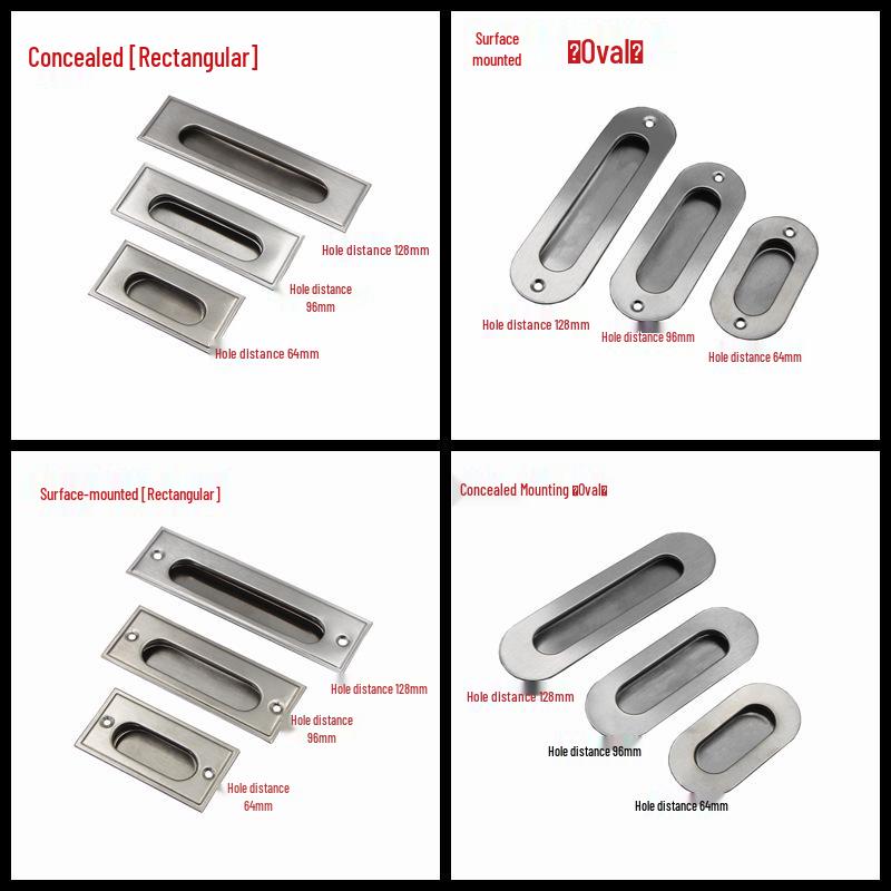 Stainless Steel Recessed Sliding Door Handle