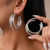 Geometric Multi-layer Round C-Earrings Cold Wind Earrings