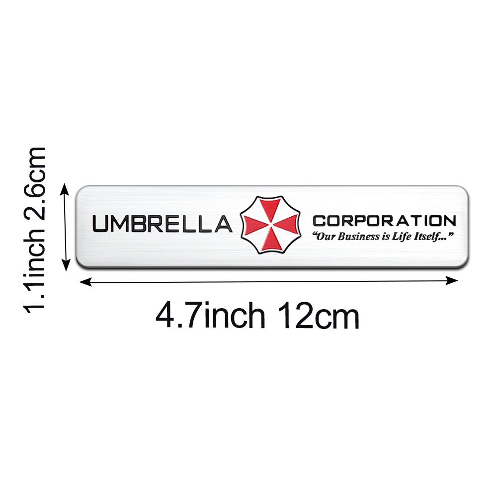1Pc 3D Car Styling Metal Aluminum Umbrella Corporation Emblem Car Body Fender Stickers Decoration