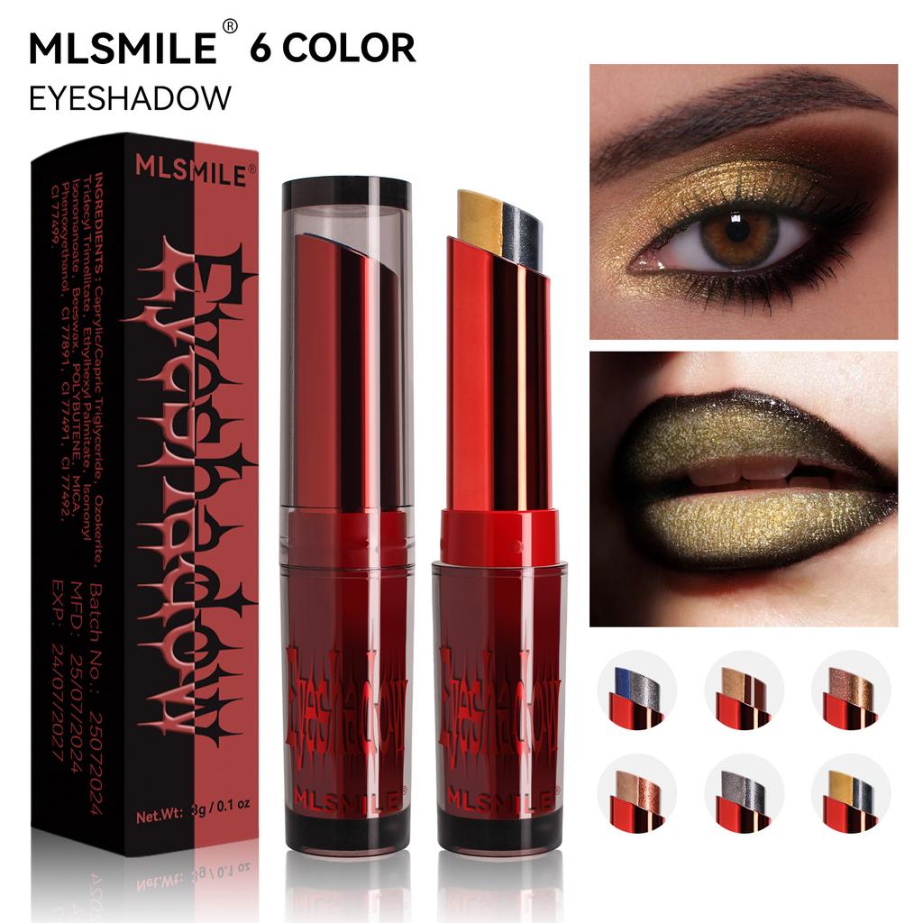 Two-tone Eyeshadow Waterproof Eyeshadow Stick for Lips and Eyes Halloween Eyeshadow