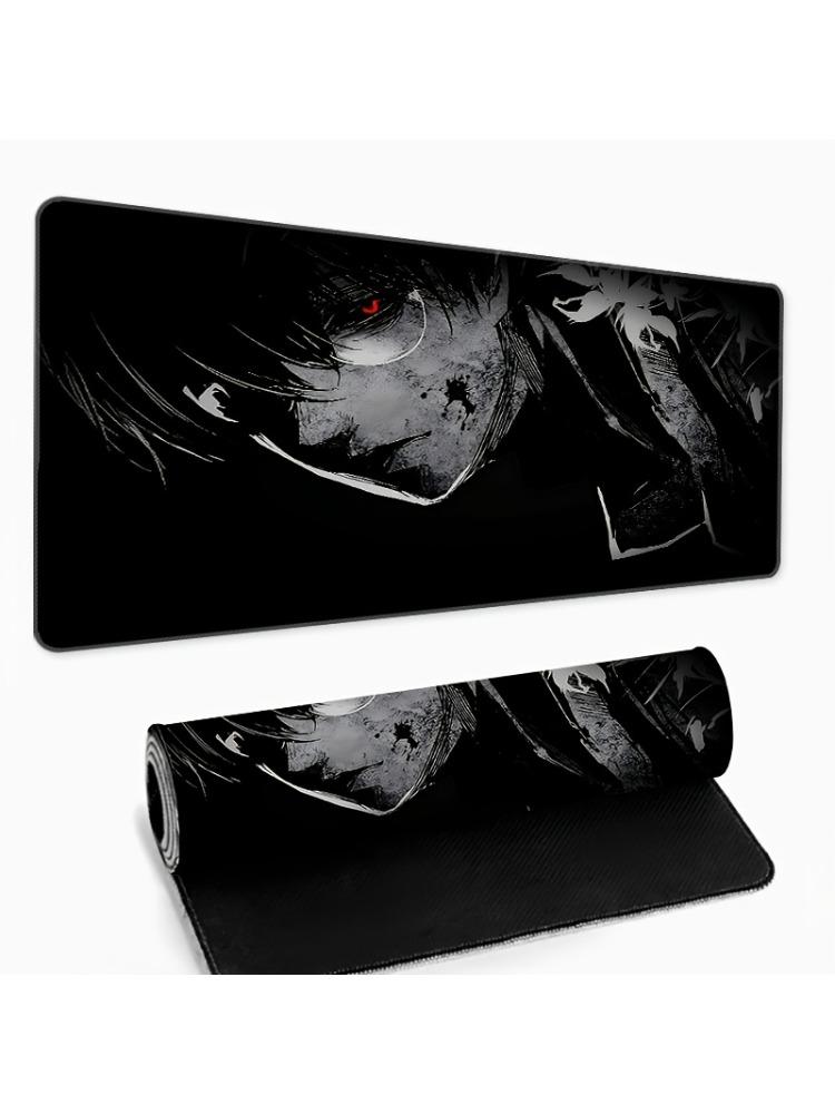 Dark Anime Boy Mouse Pad Large Computer Office Game Table Mat Rubber AntiSlip Stitched Edge Keyboard Mat 90x40 Xxl Desk Pads
