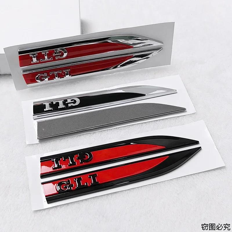 16.2x2cm Car Side Fender Emblem Sticker for Volkswagen VW GTI GLI Golf Polo Jetta Bora Tiguan Touran Passat Scirocco Decoration zd4
