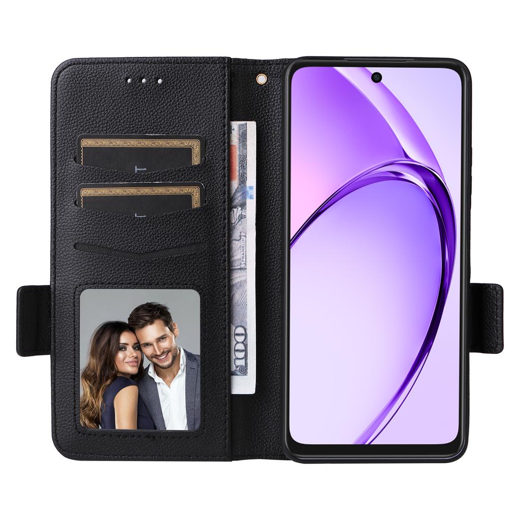 Phone Case for Oppo A3x 5G/A3X 4G/A3 4G/A3 5G/A40M 4G/A40 4G/A3i 5G/A60 5G Litchi Texture PU Leather Wallet Phone Cover