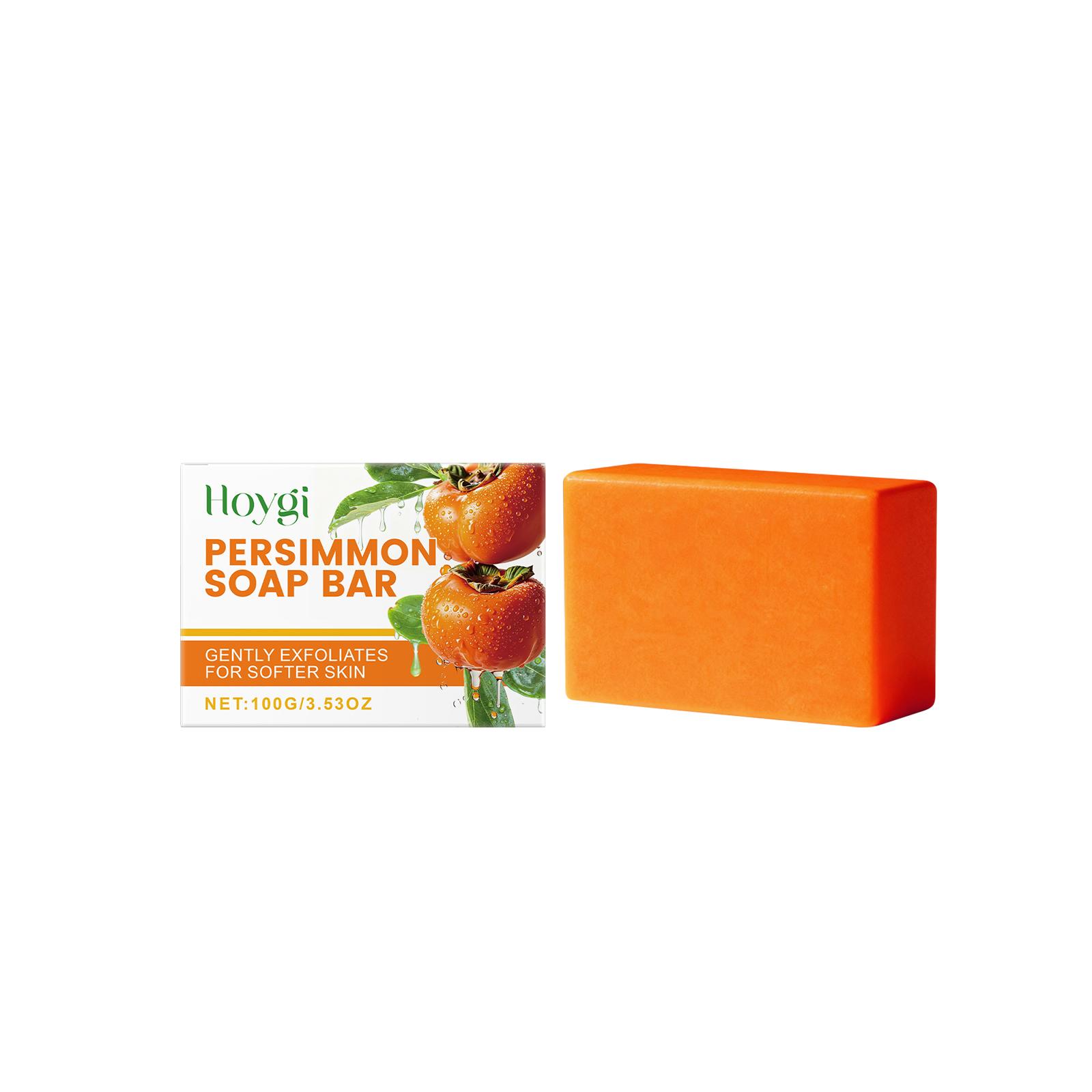 Hoygi persimmon moisturizing Bath Soap Gentle Cleansing Moisturizing Moisturizing Moisturizing Daily Bath Cleaning Supplies 100g