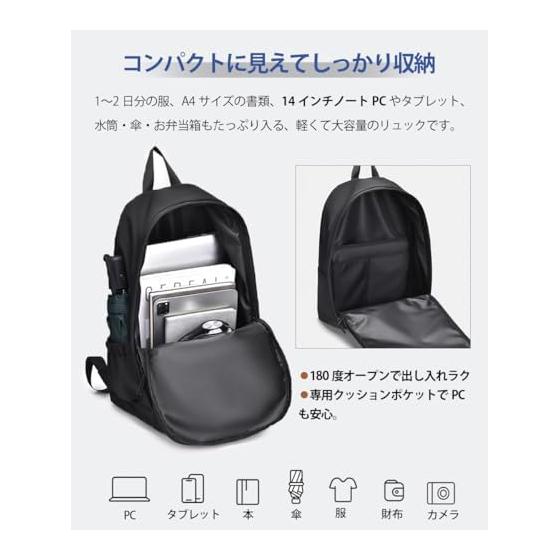 [HiT COLLECTION] Women's Backpack, 20L, School Backpack, Women's, Waterproof, Lightweight, 14 Inch PC Storage, Large Capacity, Cute, Casual,