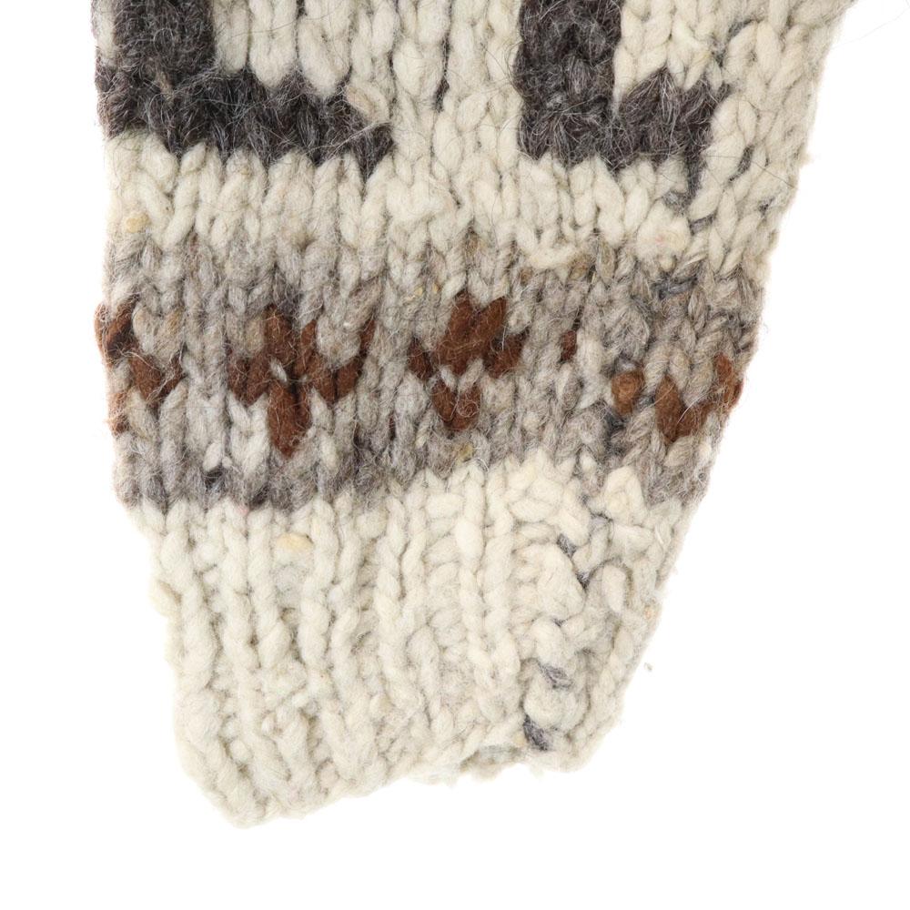 OLD 90s Wool Overall Handle Knit Parker Gray Pullover Sweater Men's Used