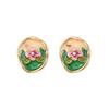 Miki 2025 Autumn/Winter Retro Floral Pearl Earrings for Women