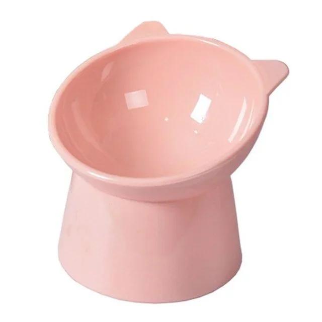 Tall Cat Bowl Dog Anti-dumping 45°Neck Guard Cat Pet Water Bowl Binaural Pet Feeding Cup Pet Feeding Bowl