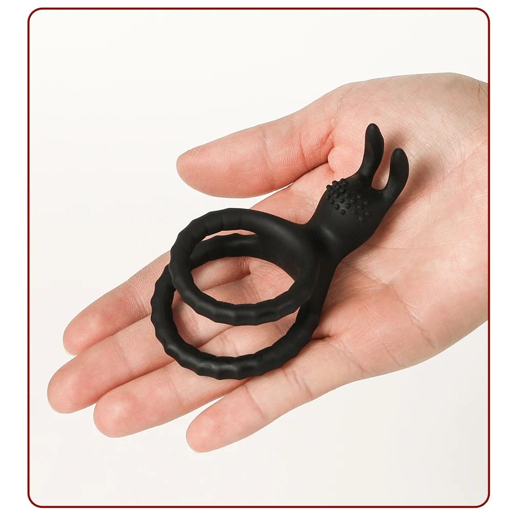 Men's Silicone Penis Ring Clitoris Stimulator Cock Ring Ejaculation Delay Penis Ring Erection Ring Sex Toys for Men Couples