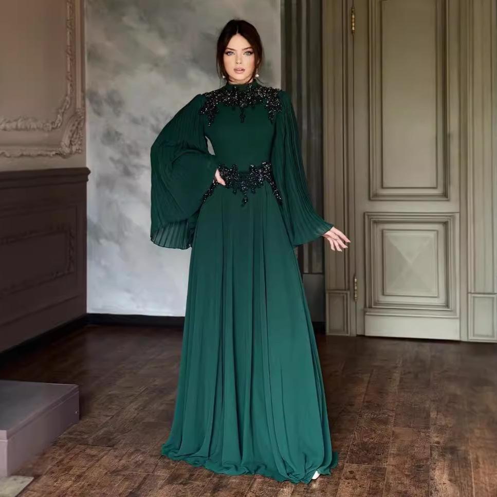 2024 Autumn Women's Elegant Luxury French Court-Style Long Dress