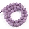 6/8/10mm Matte Lilac Purple Jades Stones Natural Round Loose Spacer Beads for Jewellery Making Diy Bracelet 15'' Strand