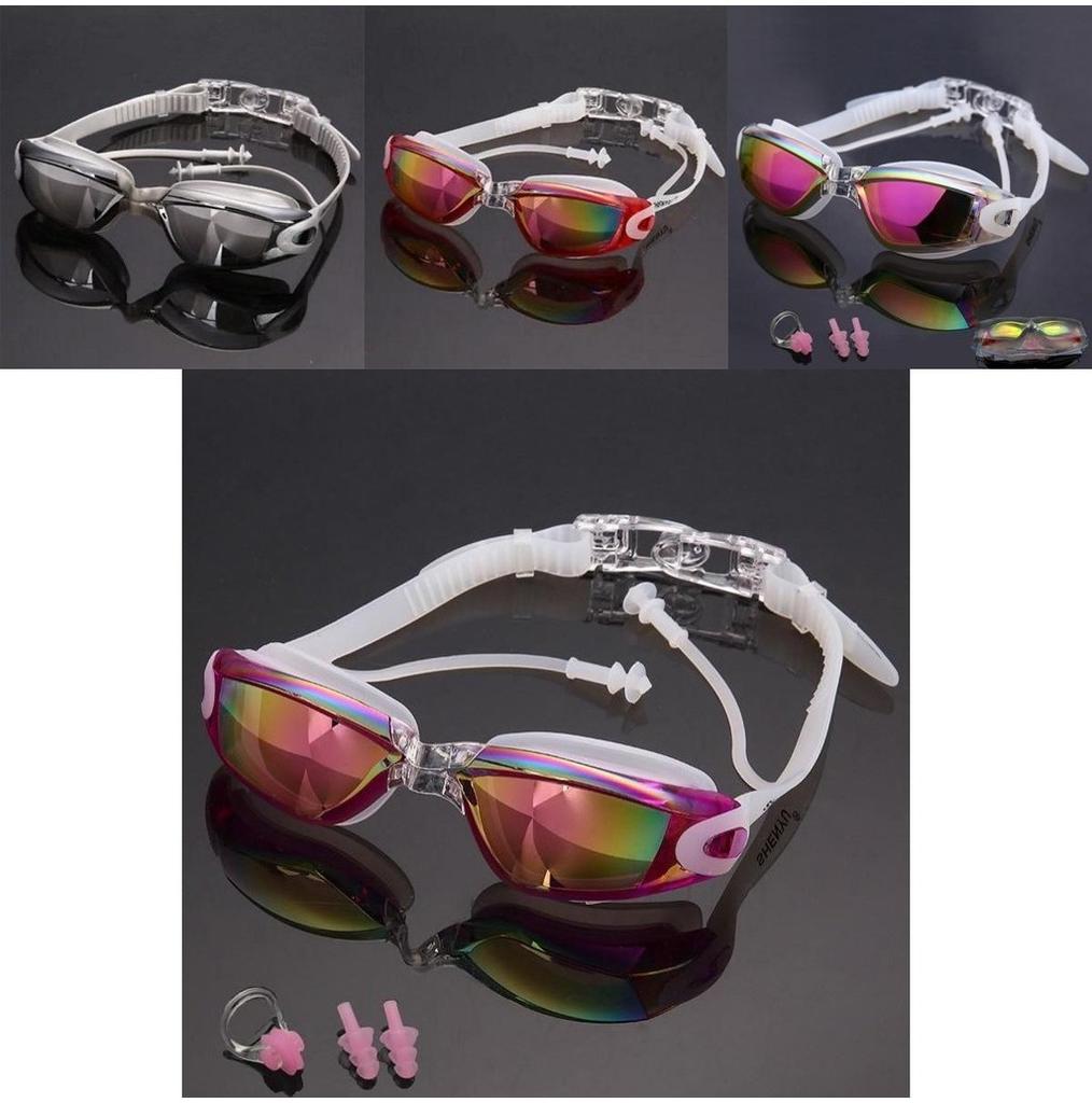 Premium Swimming Glasses Waterproof And Anti-fog Colorful Plating Small Mirror Racing Set For Crystal Clear Vision