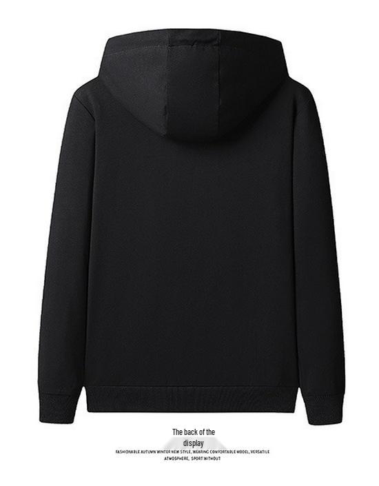 Men's Plus Size Pure Cotton Hoodie Cardigan: Spring/Autumn, Casual Knit Jacket, Trendy Sportswear.