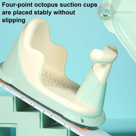 Baby Bath Chair Ergonomic Design Anti-Slip Sitting Baby Bathroom Chair Seat Promotes Independent