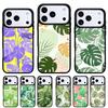 Green Monstera Leaf Phone Case for iPhone 17 16 15 14 13 Pro Max Back Cover for 12 11 Pro Coque
