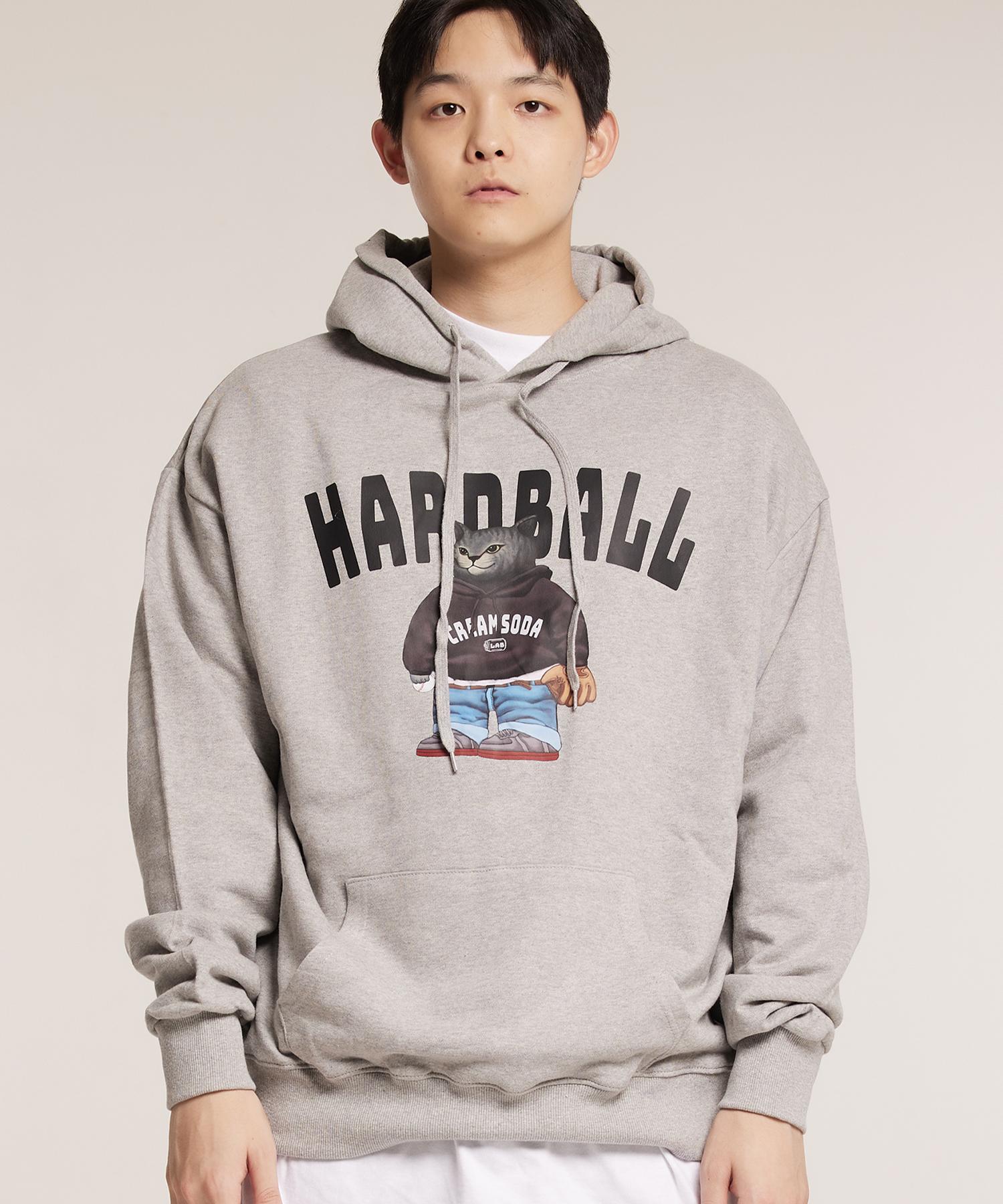 Cream Soda Lab Hardball Cat Hoodie Grey L