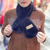 Autumn And Winter New Plush Imitation Rabbit Hair Pearl Buttons Fur Scarve Solid Colour Versatile Scarve Fashion Women's Scarve