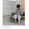 Fairy Tale Memory 2025 Boys' Striped Fleece-Lined Sweatshirt - Autumn/Winter Base Layer
