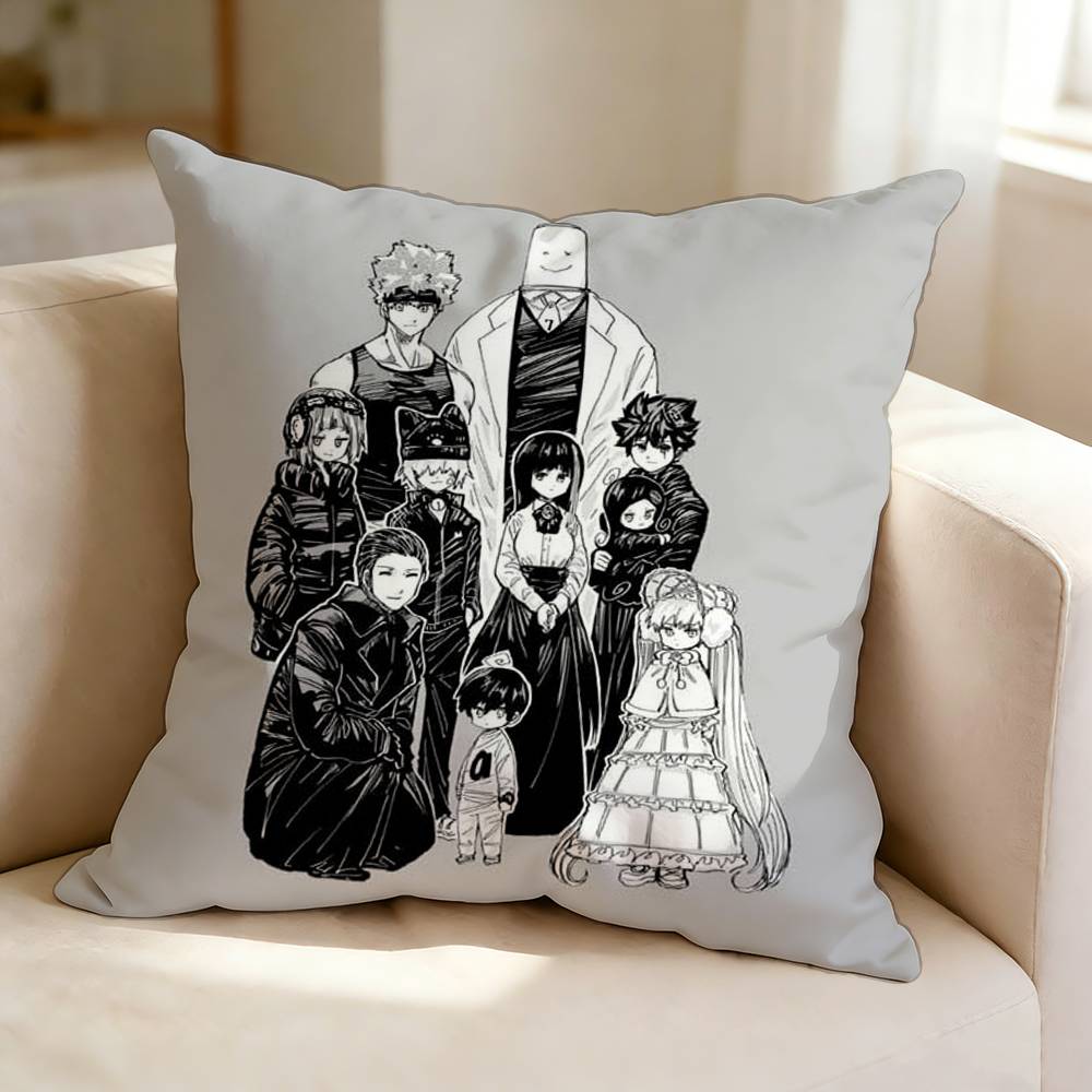 Comedy Anime MMission YYozakura Family  Square DoubleSided printed Pillow Case Bedroom Bedside Pillow Sofa Cushion Cover