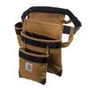 Carhartt Padded Tool Heavy Duty Tool Belt with 7 Pockets for Tools Zipper Carhartt Brown Belt, & Storage,