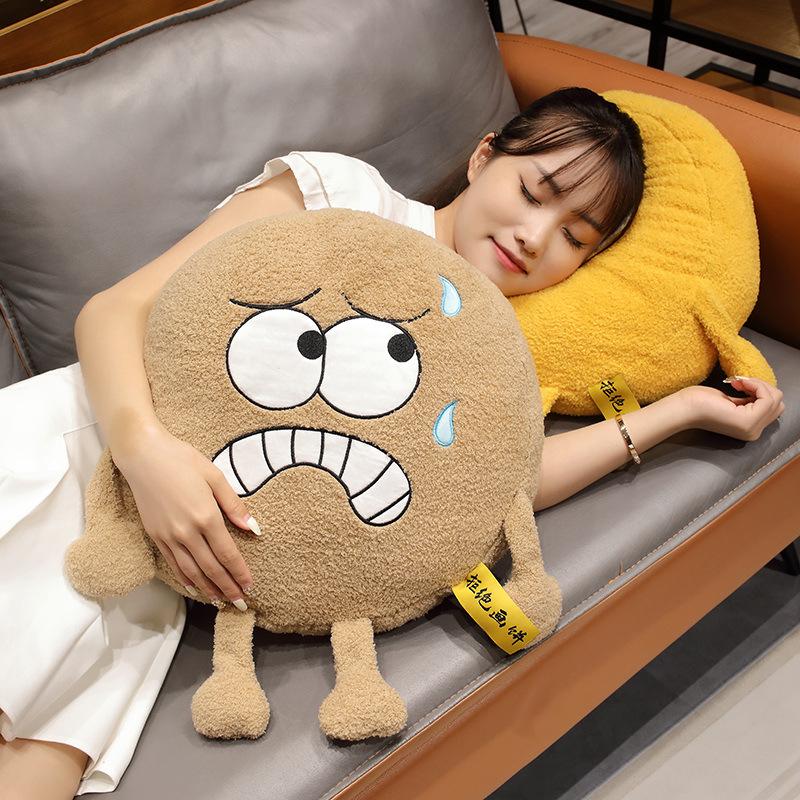 Creative Expression Biscuits Throw Pillow Plush Toy Home Sofa Pillow Cushion Office Seat Cushion Seat Cushion