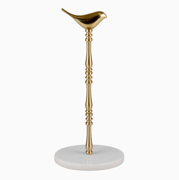 Golden Bird Vertical Tissue Holder Kitchen Storage Roll Holder Table Napkin Storage Rack Modern Home Decor Crafts Brass Material