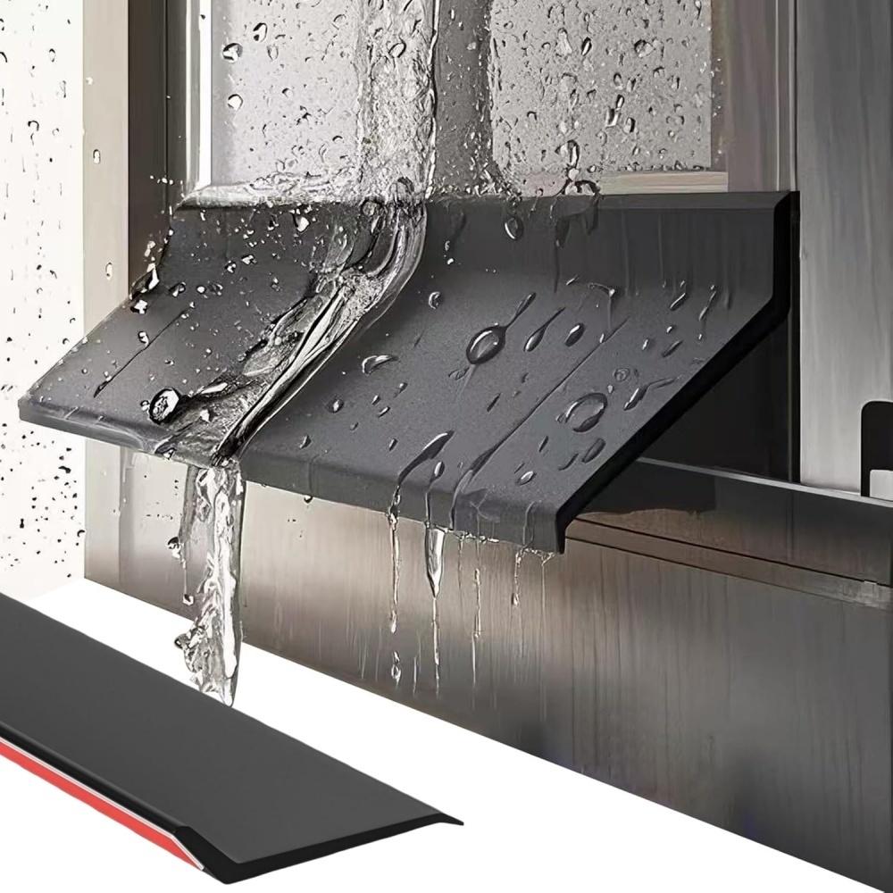 Sliding Window Water Barrier Outdoor Rain Deflector Strip Door Rain Drip Edge Exterior Waterproof Weather Seal Strip