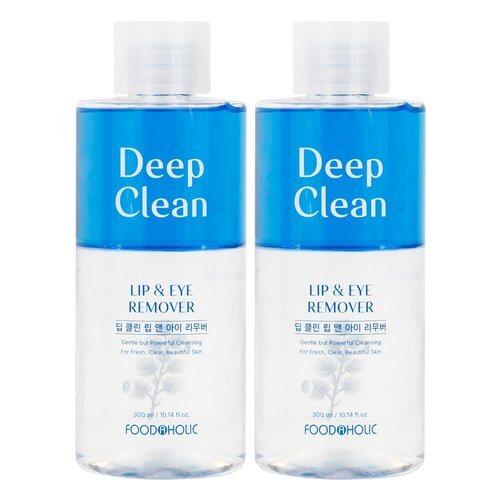 (1+1) FoodaHolic Deep Clean Lip & Eye Remover 300ml / Makeup Cleansing Large Capacity_631373